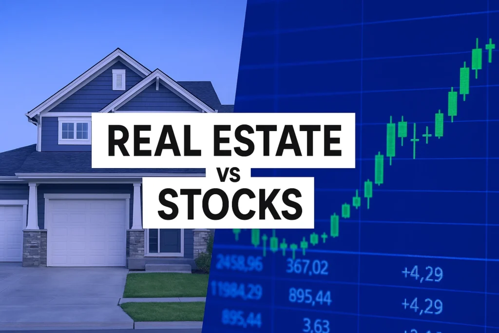 real estate vs stocks blog post banner
