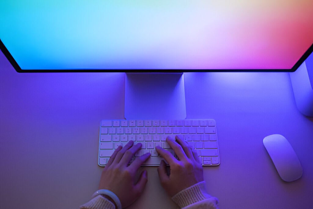 Close-up of using computer keyboard illustrating best business software
